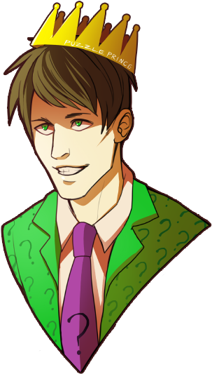 Riddler Art - Cartoon (310x540), Png Download