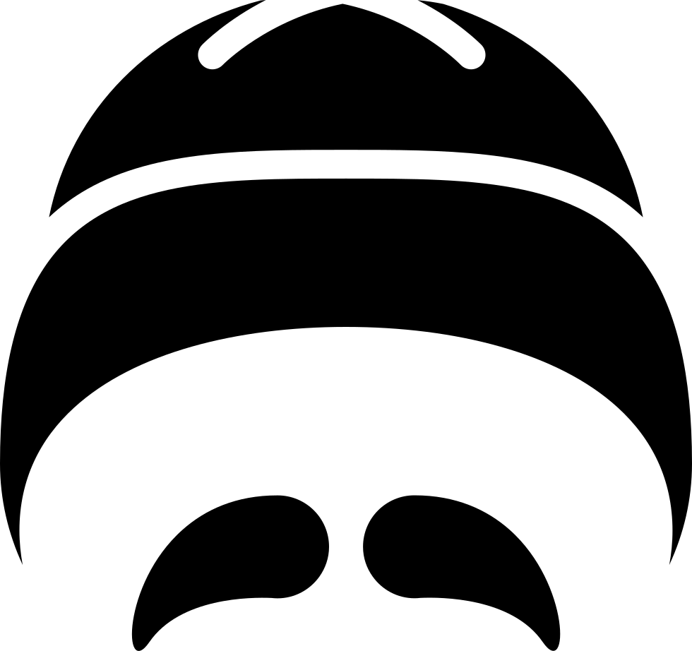 Chinese Hat And Moustache - Moustache (980x922), Png Download