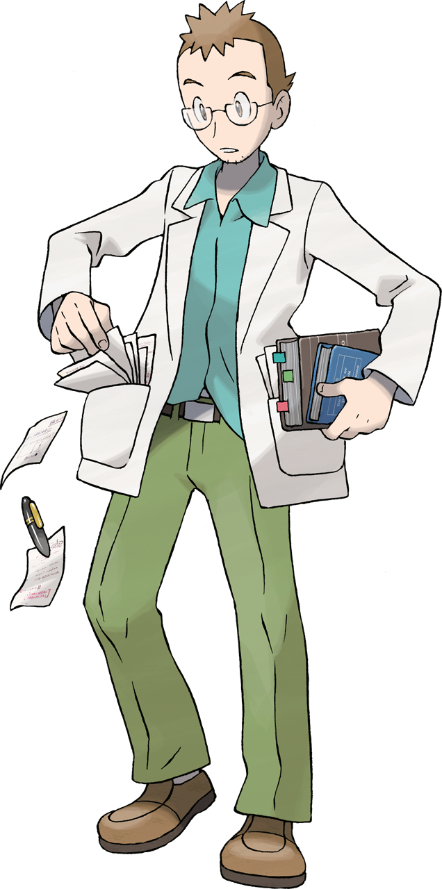 Pokemon Professor Elm (636x1280), Png Download