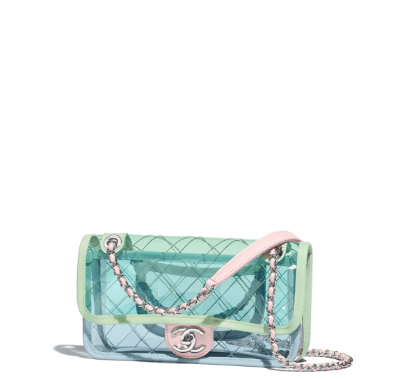 Clear Plastic Bags - Chanel Pvc Flap Bag (564x720), Png Download