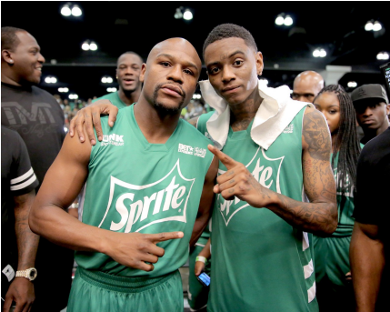 062715 Shows Betx Sprite Celeb Basketball Soulja Boy - Soulja Boy And Floyd (608x342), Png Download