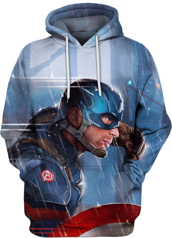 Captain America The Avenger Movie Hoodie 3d - Iphone 7 Captain America (1045x1044), Png Download