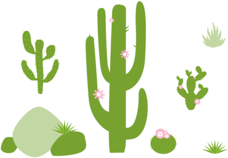 Desert Mural Wall Decal - Mural (480x364), Png Download