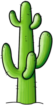 Cartoon Characters, Animals, And Plants - Plants In The Desert Cartoon (420x420), Png Download
