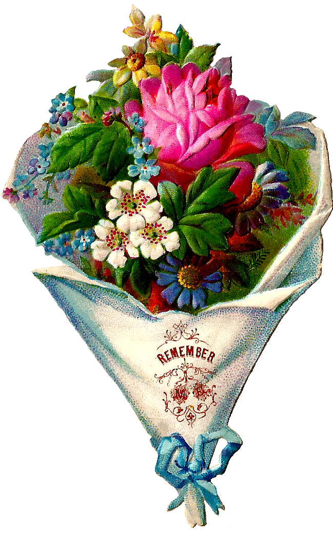 Pink Flower Clipart Flower Bouquet - Bouquet Flowers Clipart Png (765x1165), Png Download