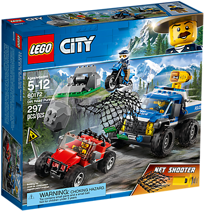 [lego] N 60172 City Dirt Road Pursuit - Auto Policia Lego City (600x450), Png Download