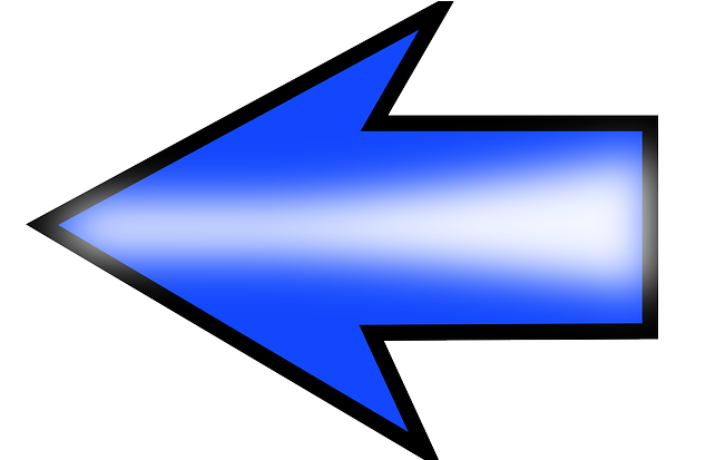 Set, Left, Blue, Arrow, Future, Direction, Color - Left Arrow No Background (640x412), Png Download