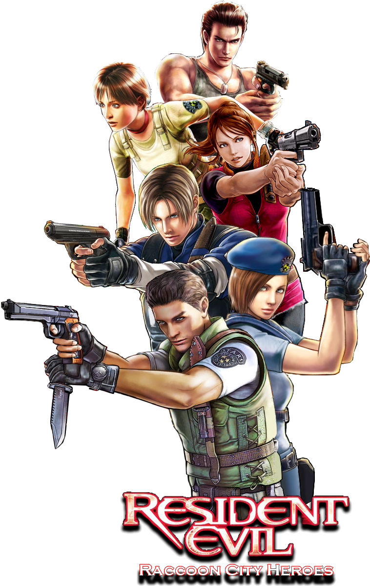 Chris Redfield, Jill Valentine, Leon S - Resident Evil Video Game Posters (715x1117), Png Download
