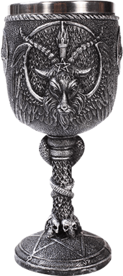 Baphomet Chalice - Azuregreen Rc047 6.75 In. Baph (555x555), Png Download
