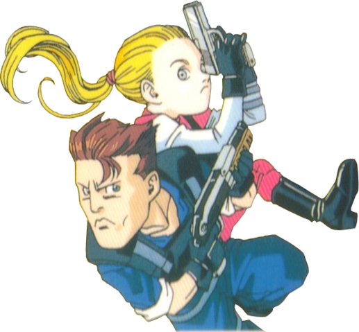 Leon And Proto-claire Look Absolutely Hilarious - Eliza Walker Resident Evil (517x479), Png Download