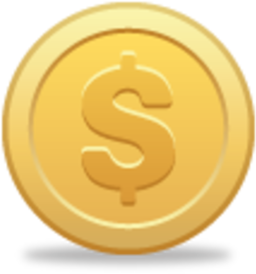 Dollar Free Images At Clker Com Vector - Dollar Coin Png (600x600), Png Download