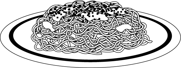 Spaghetti Drawing Fried Noodle - Fried Noodles Clip Art (632x240), Png Download