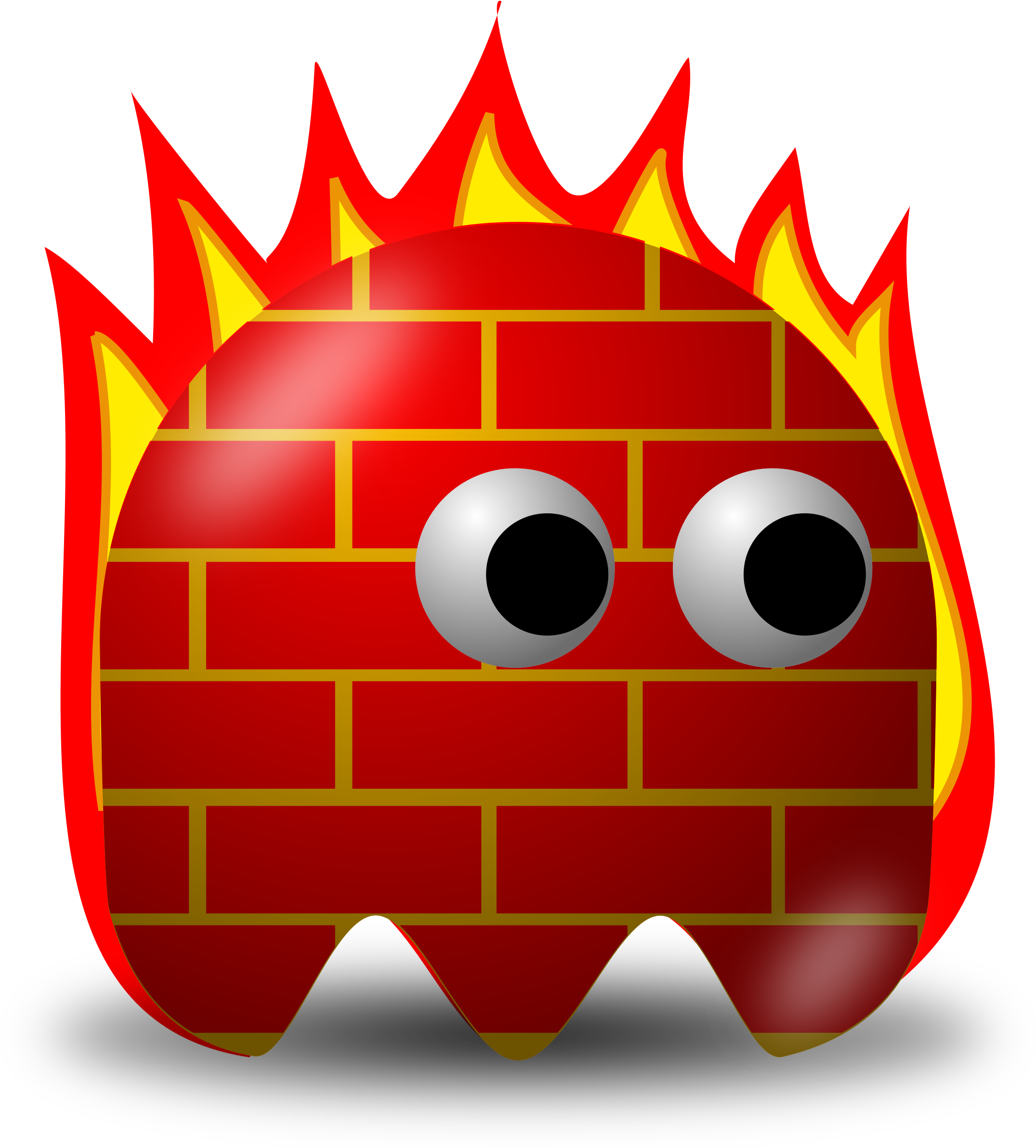 Wall Clipart Firewall - Fire Wall Clipart (2400x2400), Png Download