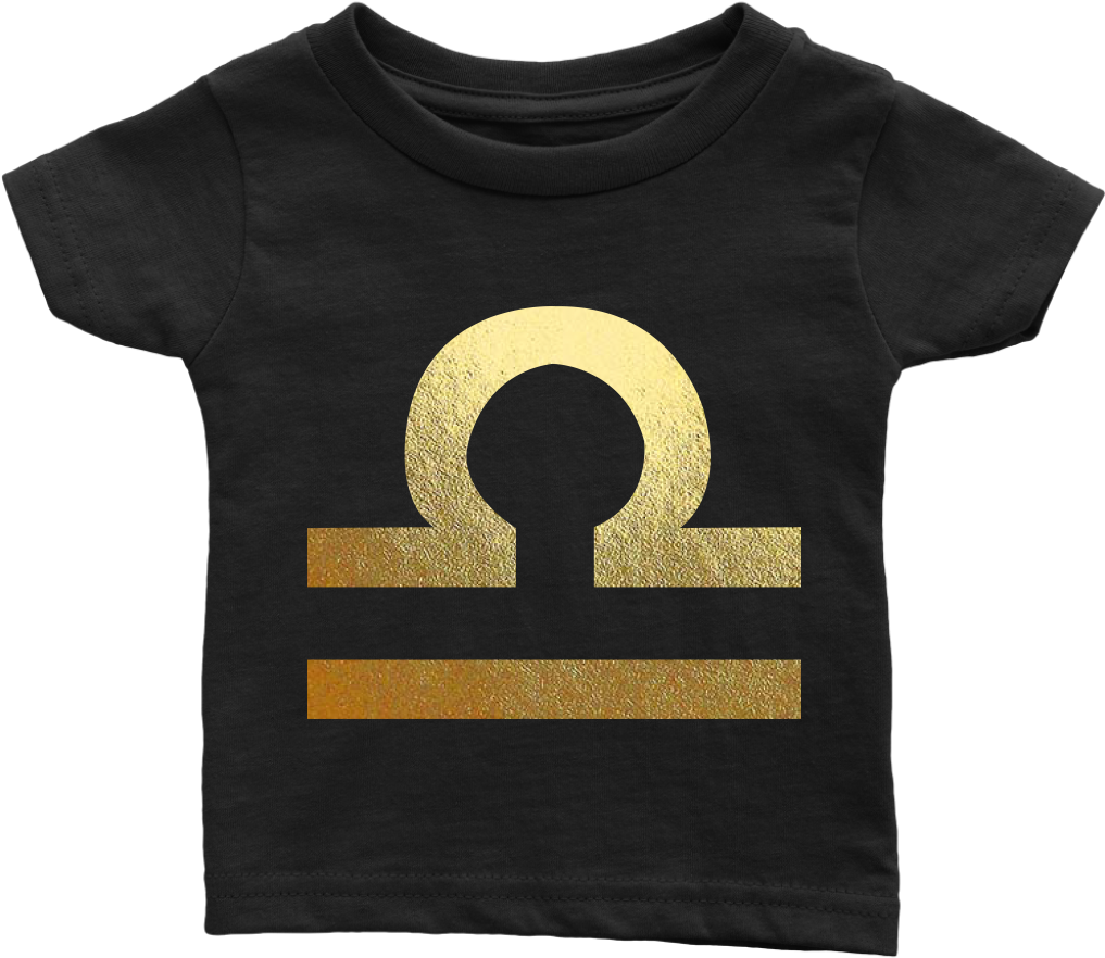 Libra Gold Sign Infant T-shirt - Active Shirt (1024x1024), Png Download