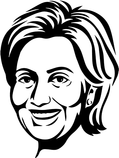 Hillarypencil - Hillary Clinton Cartoon Drawing (400x519), Png Download