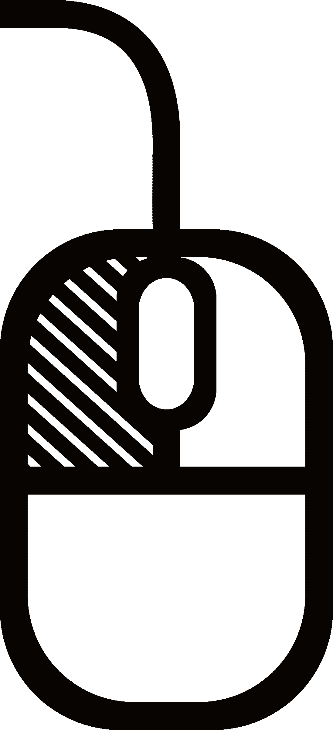 To Answer Where The Gunfire Is, Click Mouse Left Button - Mouse Left Click Png (1097x2400), Png Download