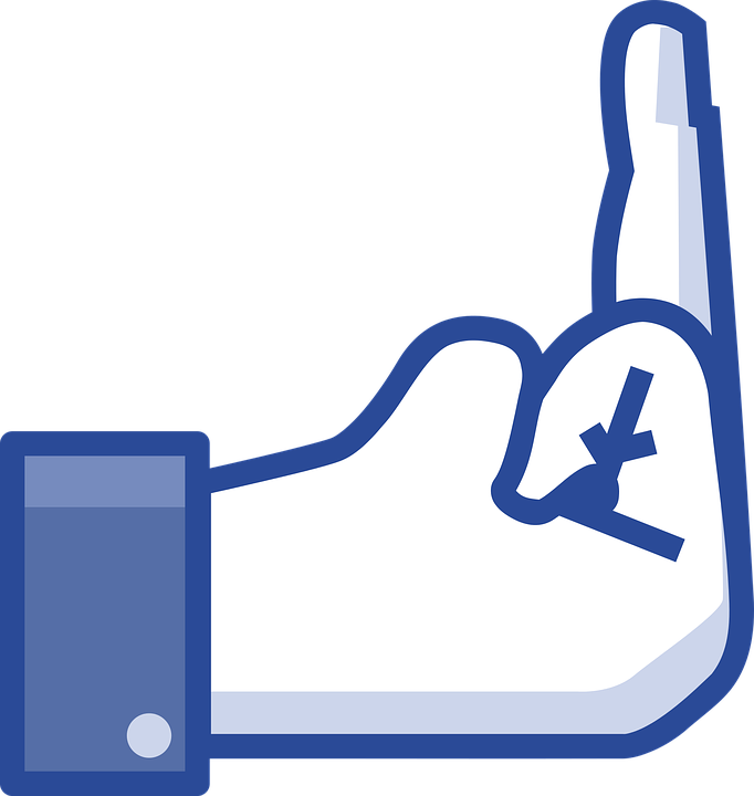 Facebook Like Button Png Download - Facebook Middle Finger (682x720), Png Download
