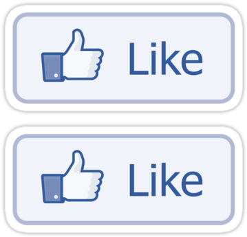 Facebook Like Button ×2 Sticker - Facebook Like Button (375x375), Png Download