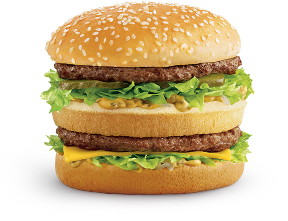Menu Clip Freeuse Library - Mcdonalds Burger Big Mac (1000x824), Png Download