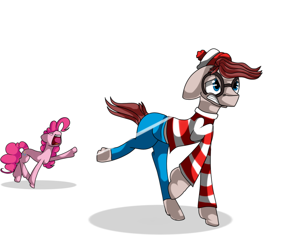 Vampdoq, Pinkie Pie, Ponified, Safe, Waldo, Where's - Cartoon (1024x811), Png Download