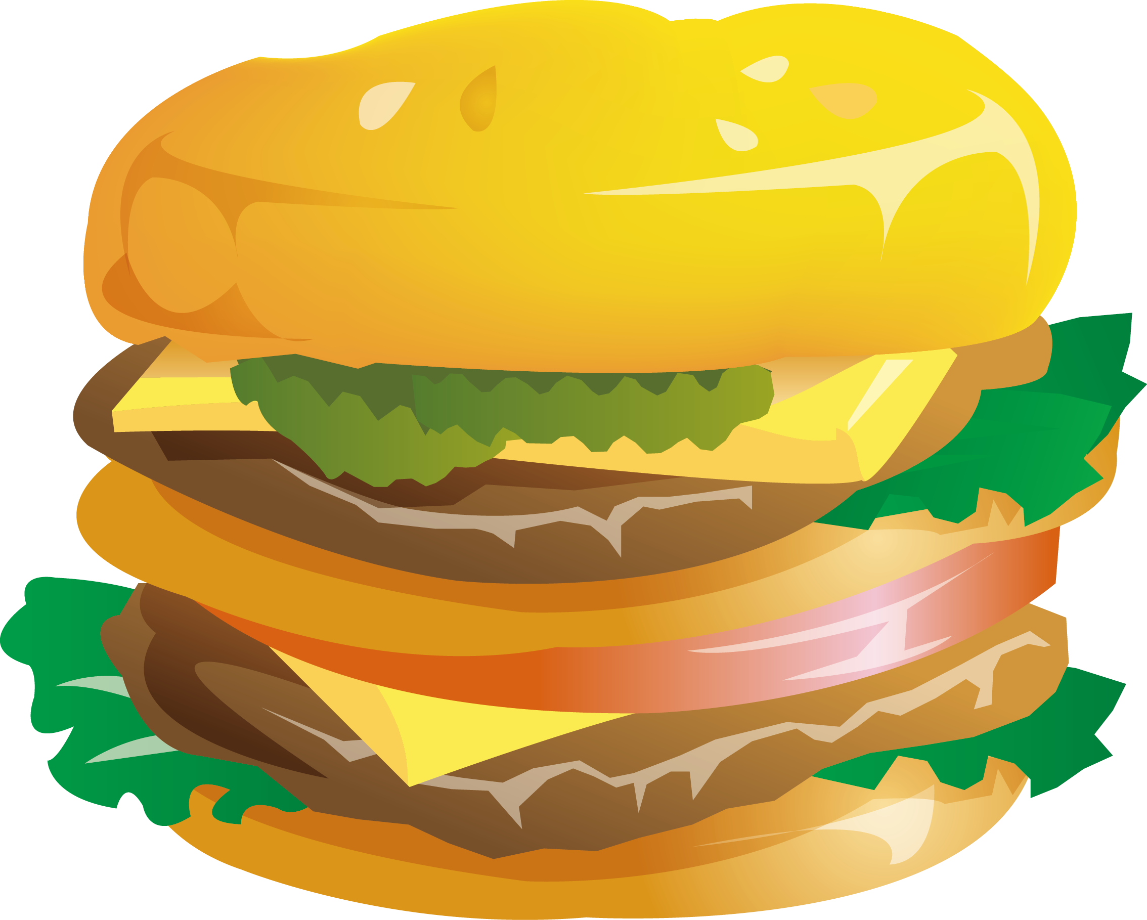 Clip Art Freeuse Stock Cheeseburger And Fries Clipart - Gourmet Burger Clip Art (2268x1819), Png Download