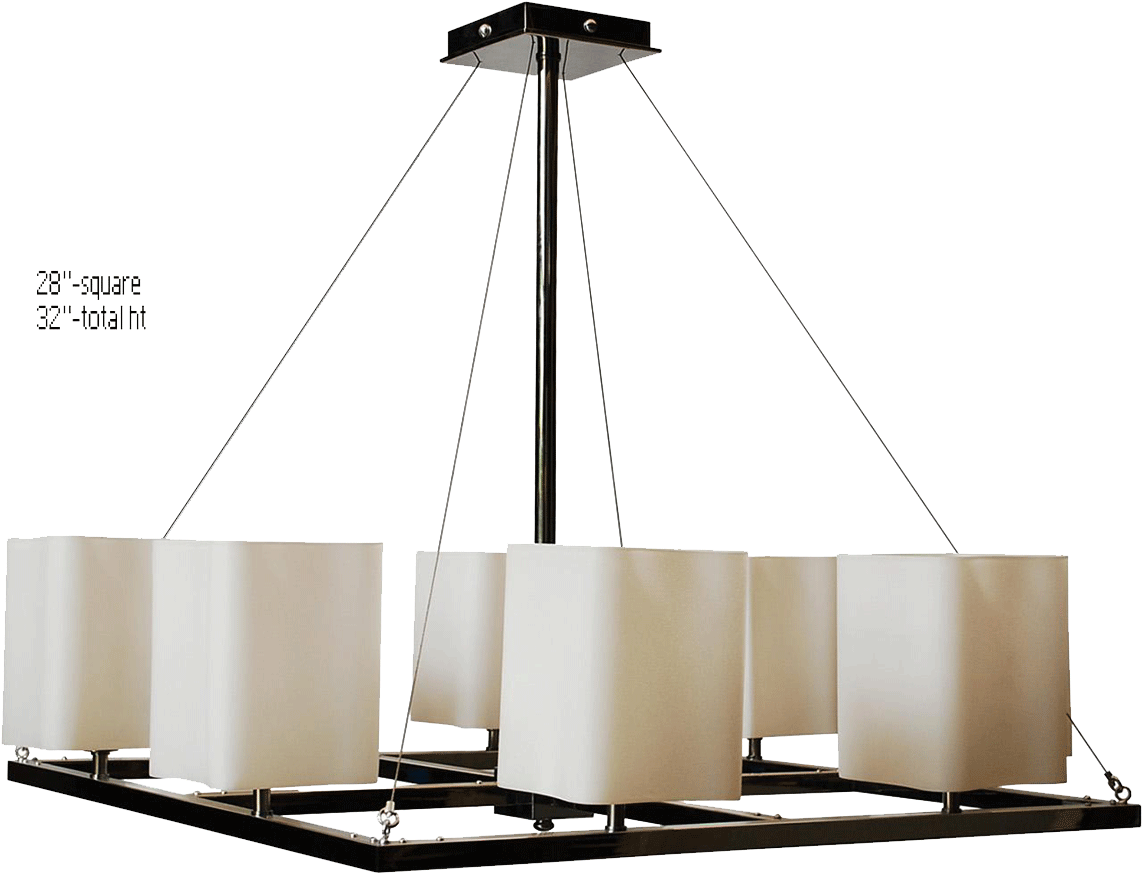 Cubes 8 Lights - Chandelier (1200x1200), Png Download