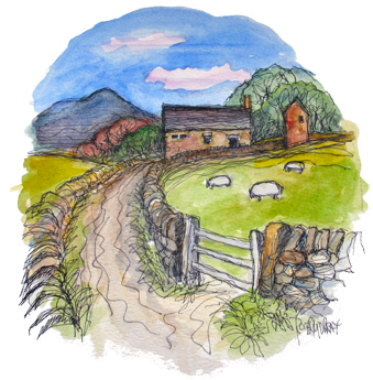 Quickie Sketch By Roger Murray - Rainow (350x349), Png Download