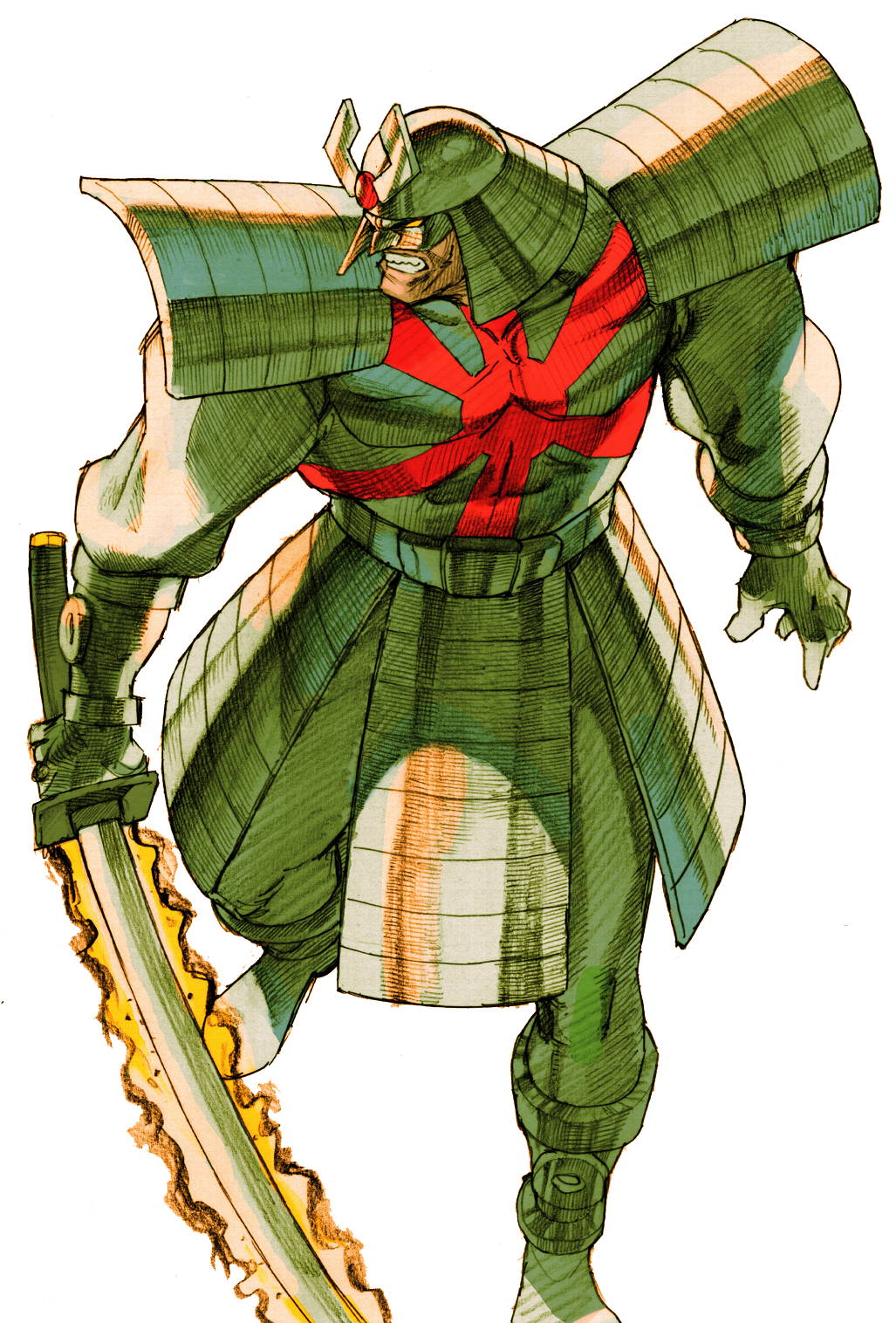 Silver-samurai - Silver Samurai (1043x1515), Png Download