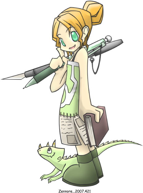 It Was A Mixture Of Rpg, Cute Big Eyes, And Typical - Cartoon (500x637), Png Download