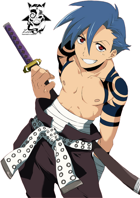 Kamina Images Sword Master Wallpaper And Background - Tengen Toppa Gurren Lagann Kamina Tattoo (460x650), Png Download