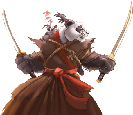 Orient-02 - Panda Samurai (525x420), Png Download