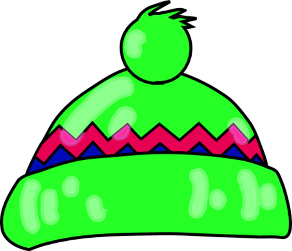 Green Clipart Winter Hat - Winter Hats Clipart (600x515), Png Download
