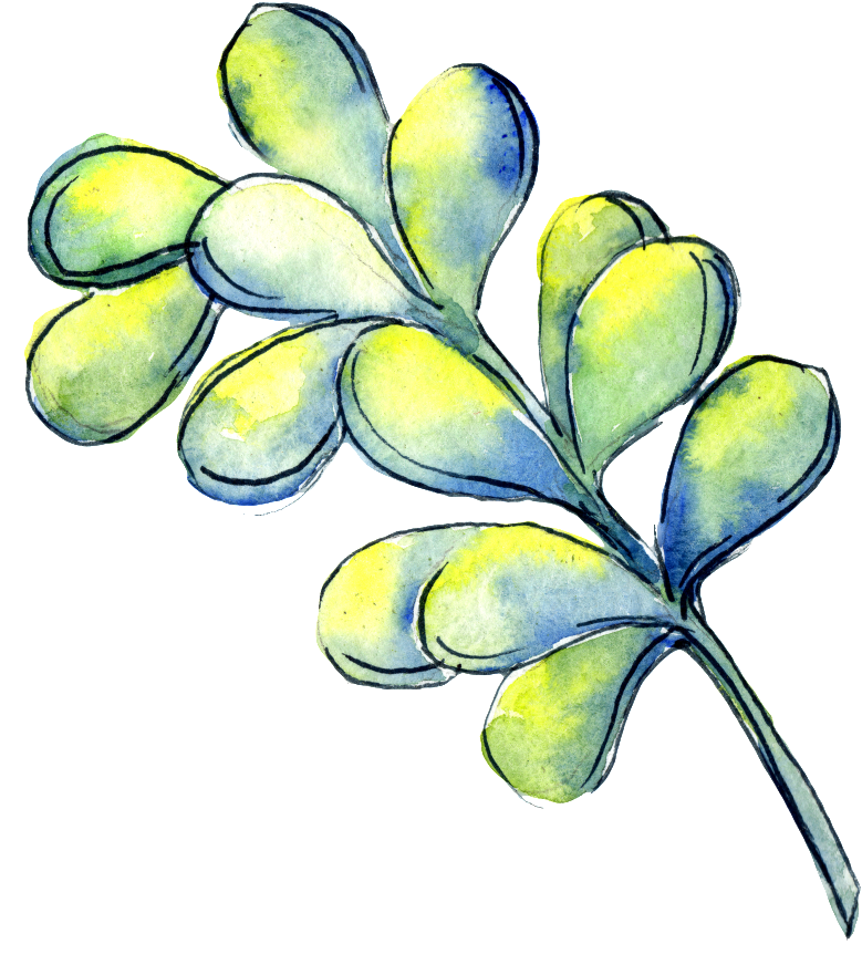 Hand Painted A Glowing Leaf Png Transparent - Watercolor Painting (1024x1024), Png Download