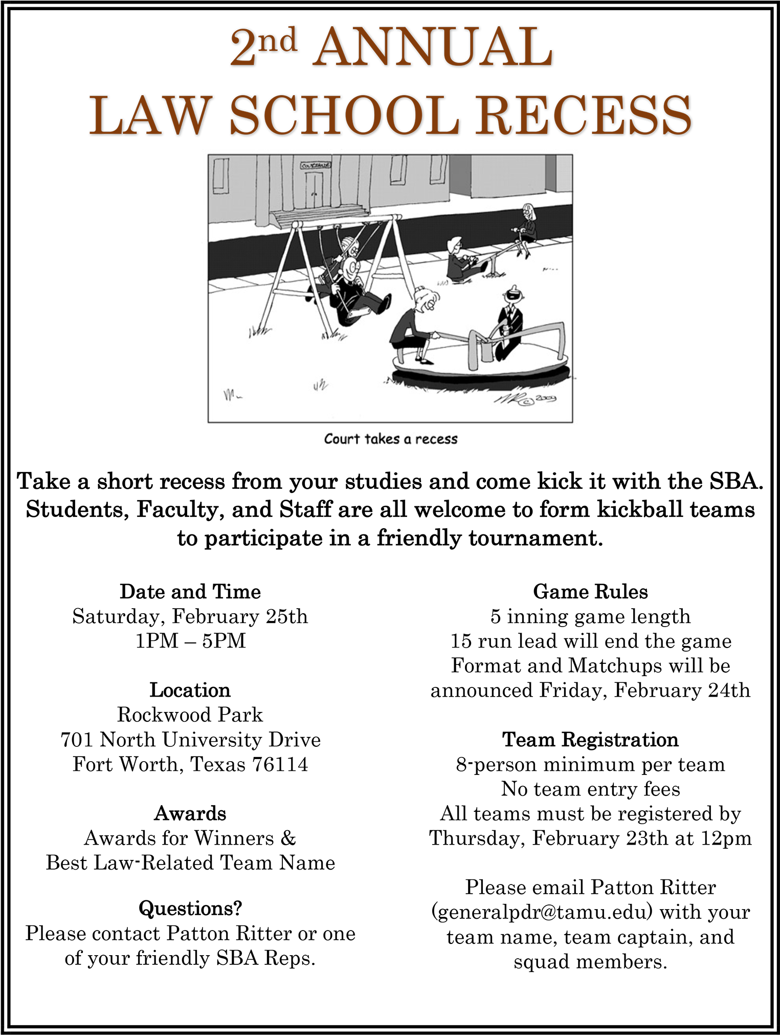 2nd Annual Law School Recess Kickball Tournament - School (1560x2044), Png Download