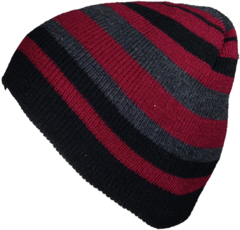 Winter-hats Men's Striped Knit Beanie - Beanie (450x600), Png Download
