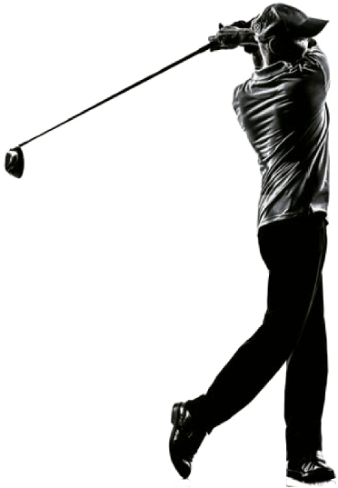 Properties - Man Golfers Silhouette (960x694), Png Download