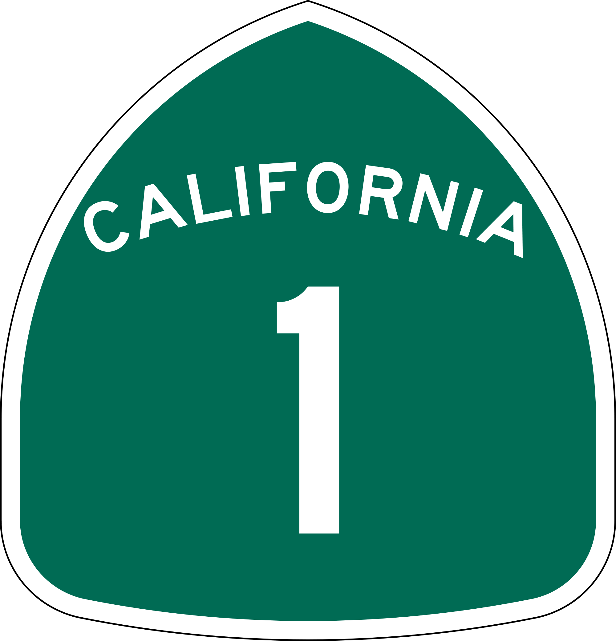Open - California Highway 1 Logo (2000x2083), Png Download