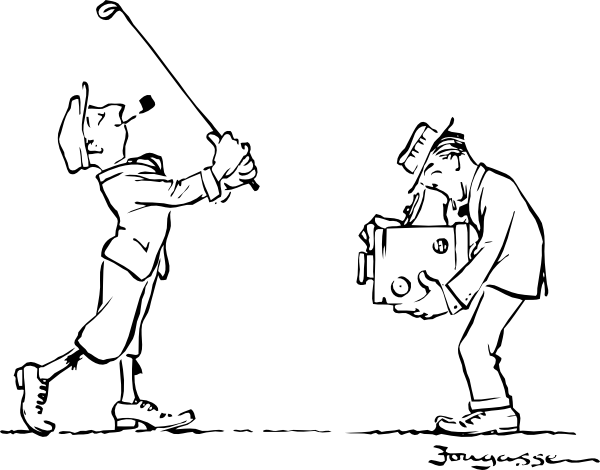 How To Set Use Golfer Posing Svg Vector (600x470), Png Download