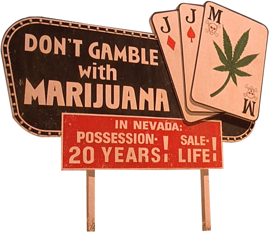 Objectold Nevada Marijuana Highway Sign - Don T Gamble With Marijuana (533x460), Png Download