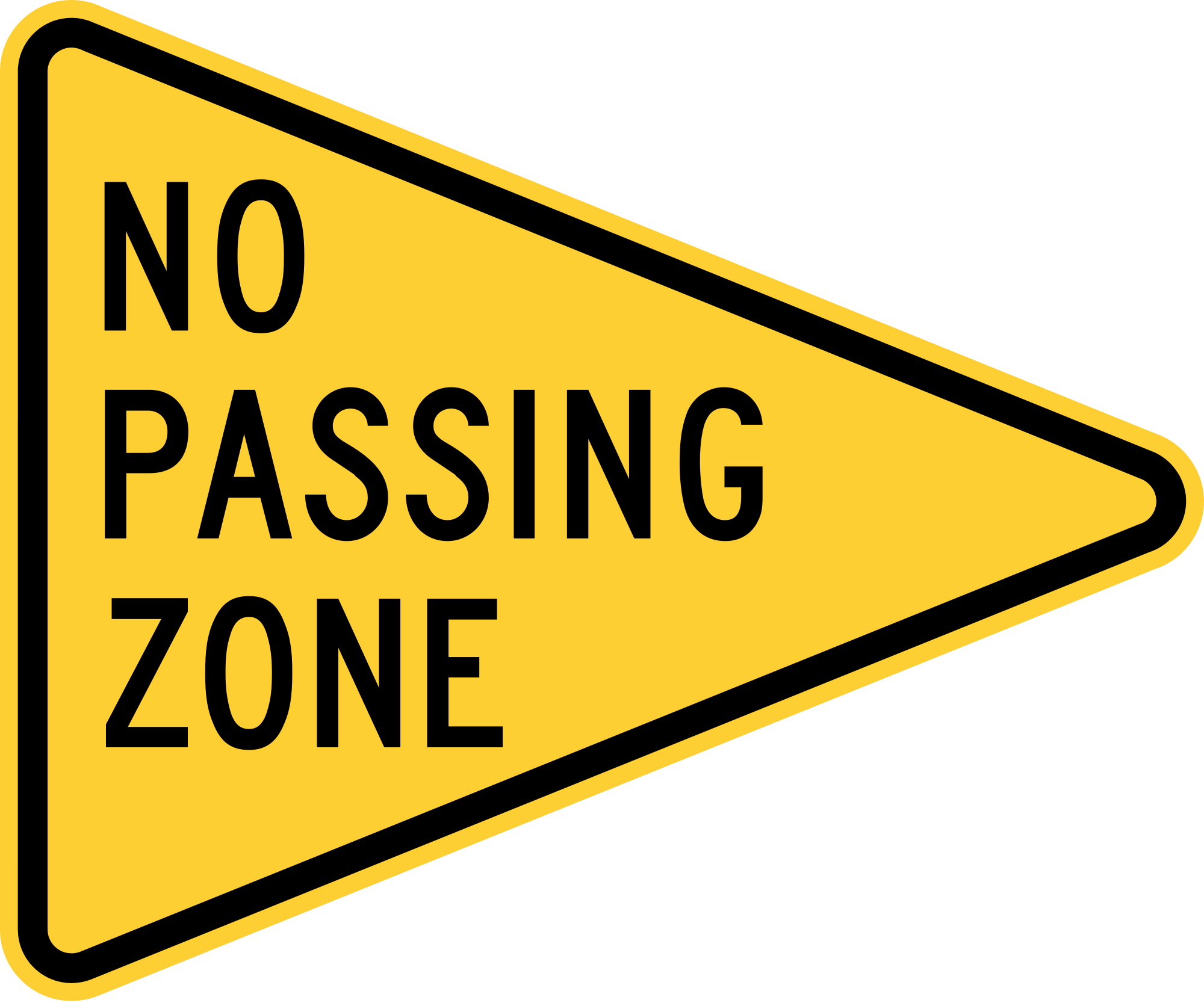 Png Transparent Library File Mutcd W Svg Wikimedia - No Passing Zone Road Sign (2000x1667), Png Download