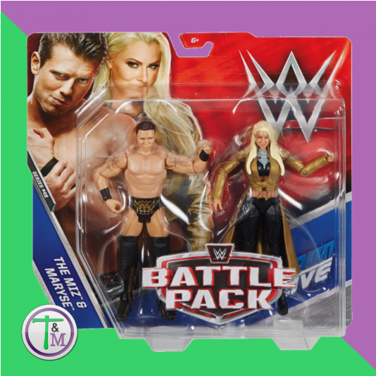 Maryse & The Miz Wwe Battle Pack Series 46 Wrestling - Wwe The Miz & Maryse Action Figure (2 Pack) (533x800), Png Download