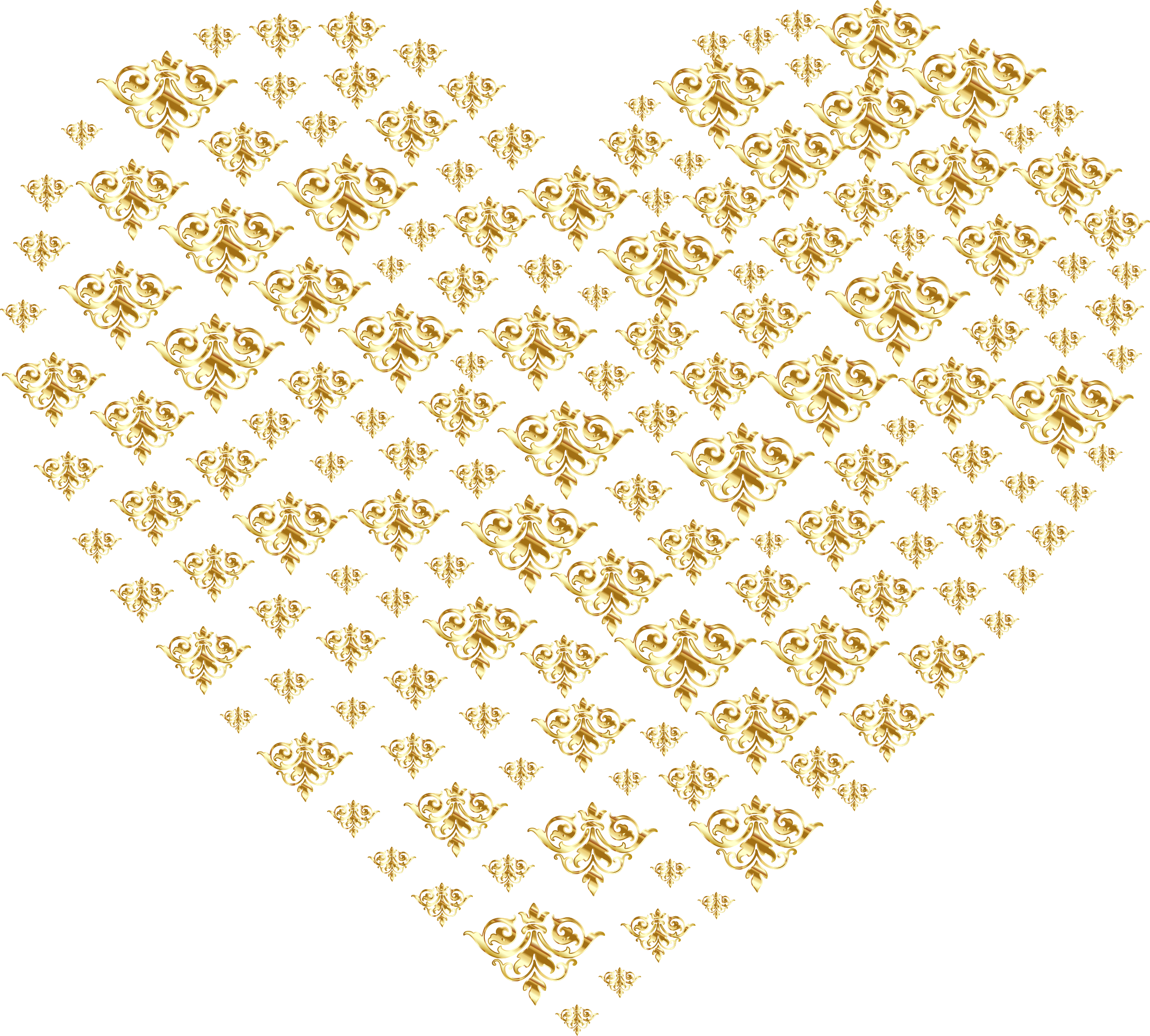 Gold Damask Heart No Background Png Library Download - Tata Medical Centre Logo (2296x2068), Png Download