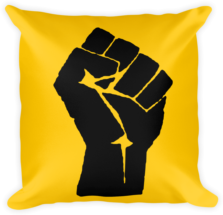 Chocolate Ancestor, Llc- Yellow Black Power Fist Square - Black Power Png (1000x1000), Png Download