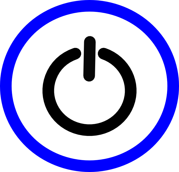 Blue And Black Power Svg - Circle (600x578), Png Download