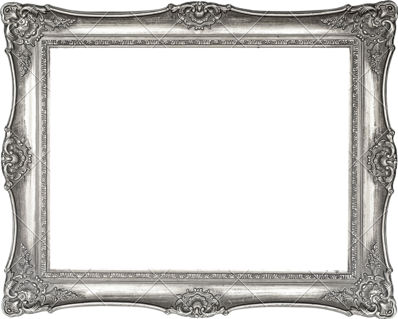 Antique Silver Frame Png - Silver Vintage Frame Png (800x641), Png Download