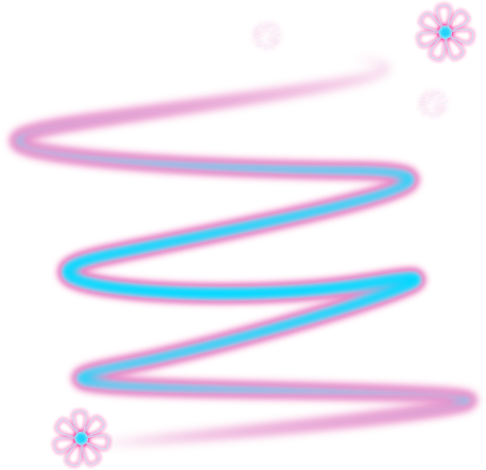 Neon Swirl Wind Twister Circles Pink Blue Flowers - Neon Swirl Png (486x470), Png Download