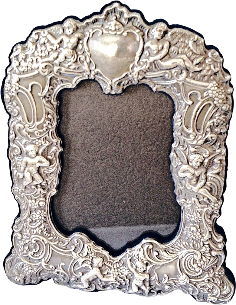 Silver Picture Frame Repousee With Cherubs Vintage - Picture Frame (1023x1023), Png Download