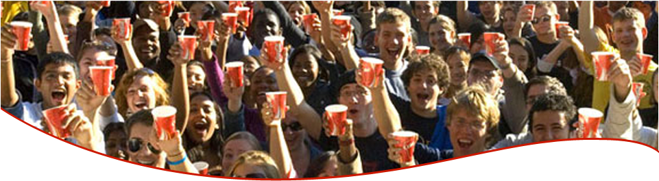Fans Of Coca Cola In New Mexico - Many People Drinking Coca Cola (960x275), Png Download