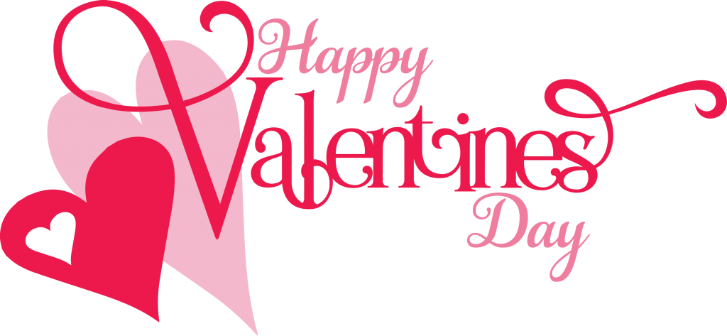 Happy Valentines Day Two Hearts Png - Love (1024x473), Png Download