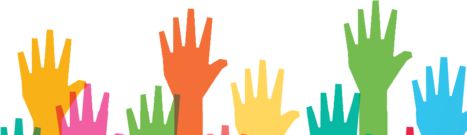 Raising Hands (960x350), Png Download